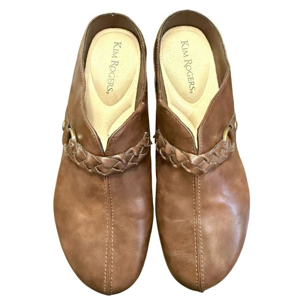 Kim Rogers Forsythe Clogs Brown Sz. 8.5 Chunky Stable Comfort